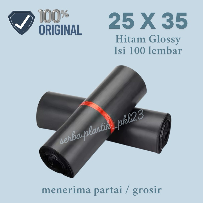 

Plastik Polymailer Hitam 25x35 isi (100pcs) Plastik Packing