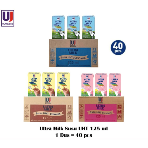 

(KARTON) Susu Ultra 125ml Coklat Strawberry (1 dus isi 40 pcs)