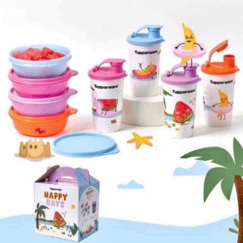 Happy Days Bowl & Tumbler //TUPPERWARE//