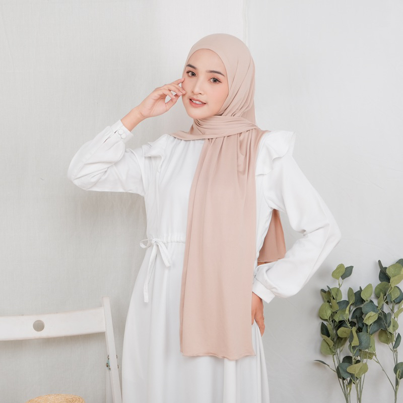 HIJAB AZALEA PASHMINA JERSEY OUVAL PREMIUM INSTAN