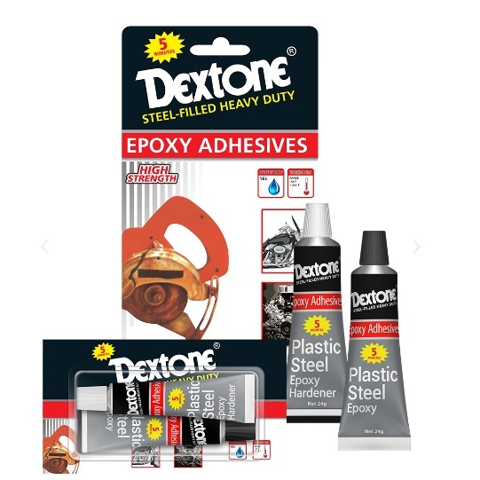 

Lem Kawin Dua Komponen Epoxy Adgesives 5 minutes Dextone