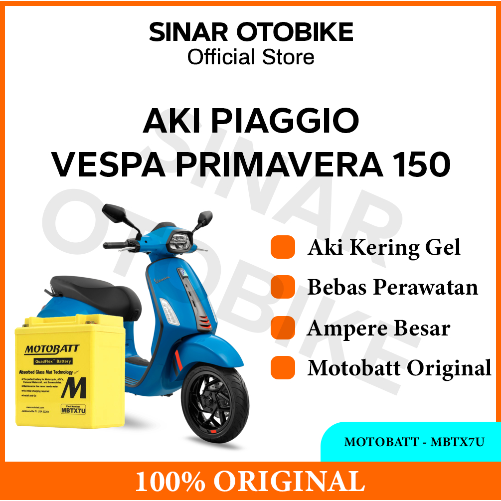 AKI VESPA PRIMAVERA MOTOBATT - MBTX7U