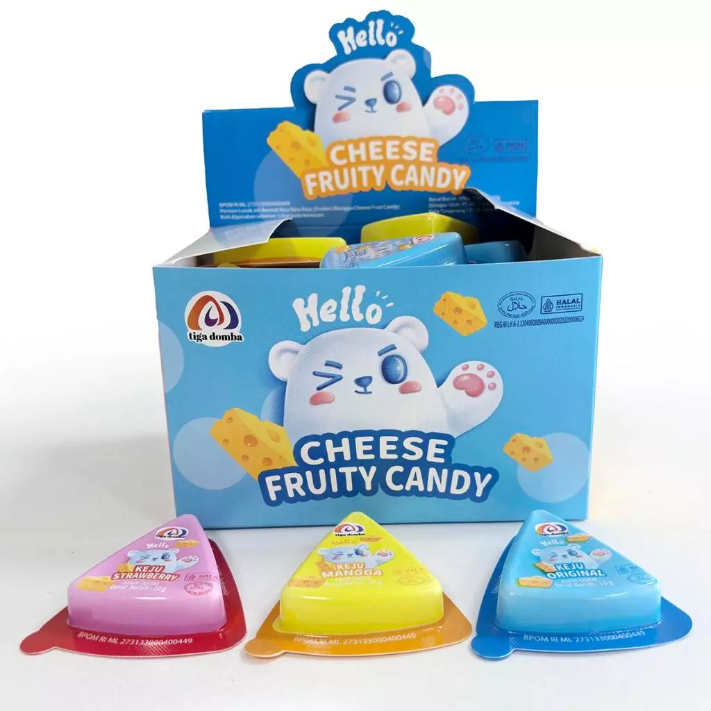 

Tiga Domba Cheese Fruit Candy / Tiga Domba Permen