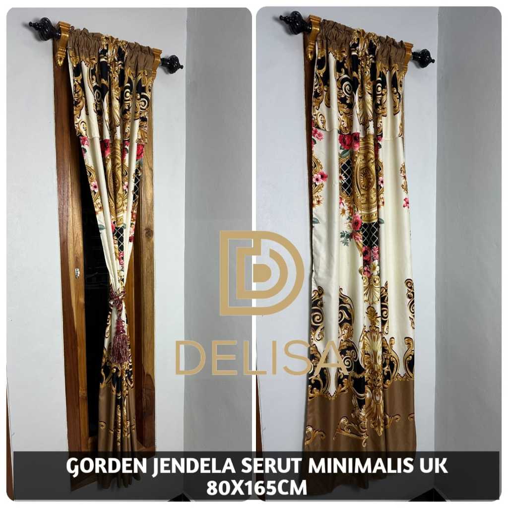 GORDEN JENDELA MINIMALIS TERBARU MOTIF BUNGA DAN KARAKTER UKURAN 80cmX165cm MODEL SERUT