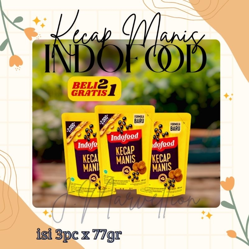 

Kecap Manis Indofood 77gr Beli 2 gratis 1
