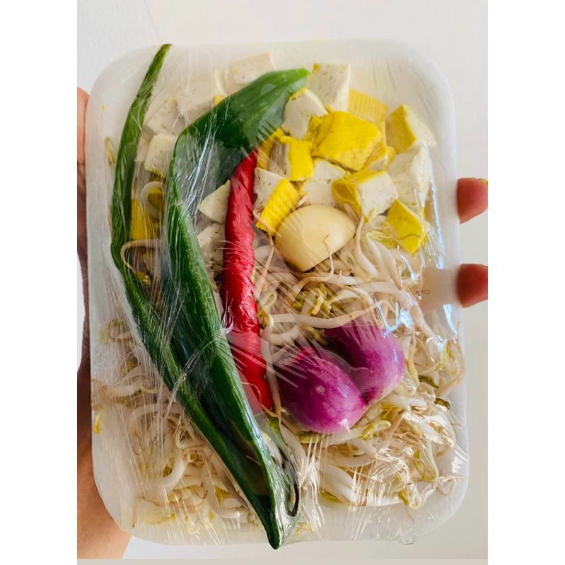 

sayur pack tauge + tahu + bumbu