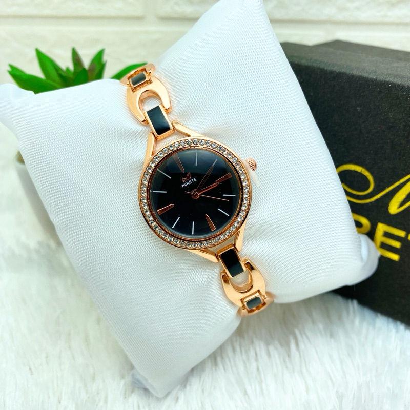 MIRETE Watch Jam Tangan Wanita Rantai Fashion Original Anti Air Fashion Simple Santai Quartz Elegant