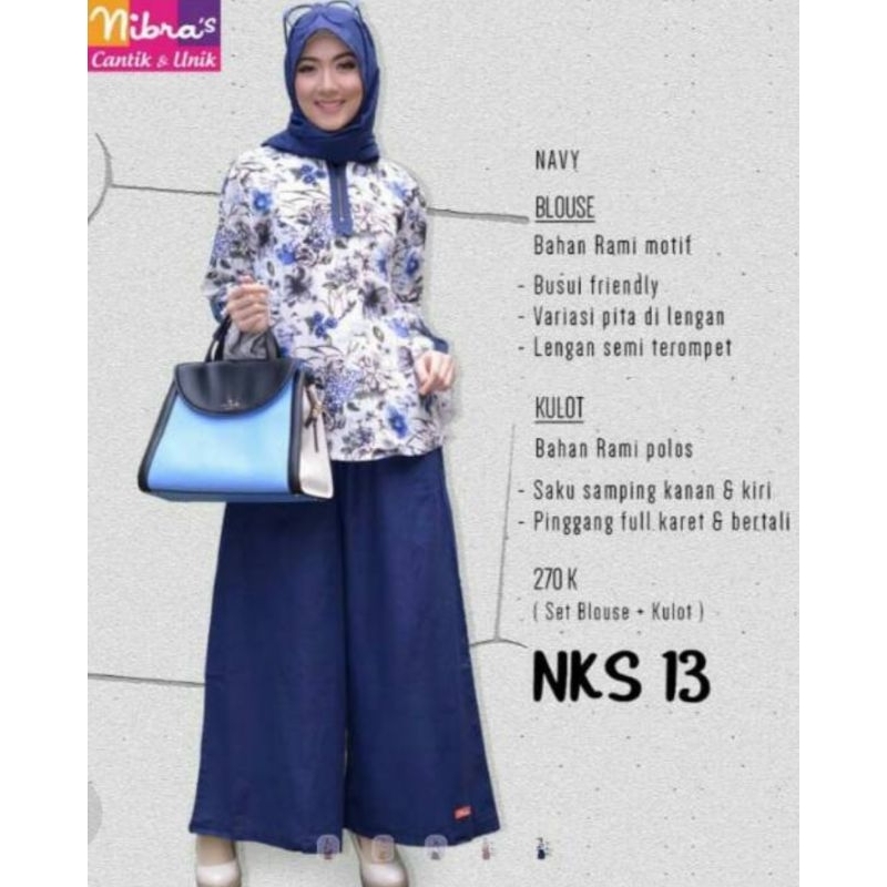 NKS 13/Blouse+Kulot/Nibras Setelan Dewasa/Nibras Setelan Kulot