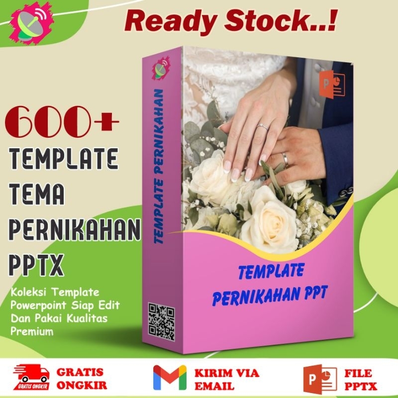 Template Pernikahan Wedding PPT Powerpoint Canva Slide Siap Edit