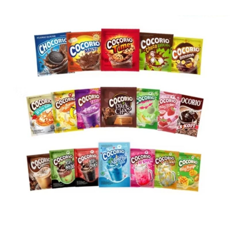 Cocorio Minuman Serbuk Aneka Rasa (1Pak: 120pcs) - Serbuk Instan / Es Coklat / Es Kopi / Es Capuccin