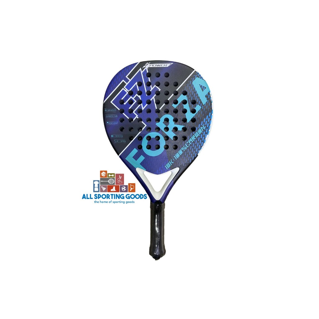 Raket Padel FZ Forza Power 18K 100% Carbon Biru