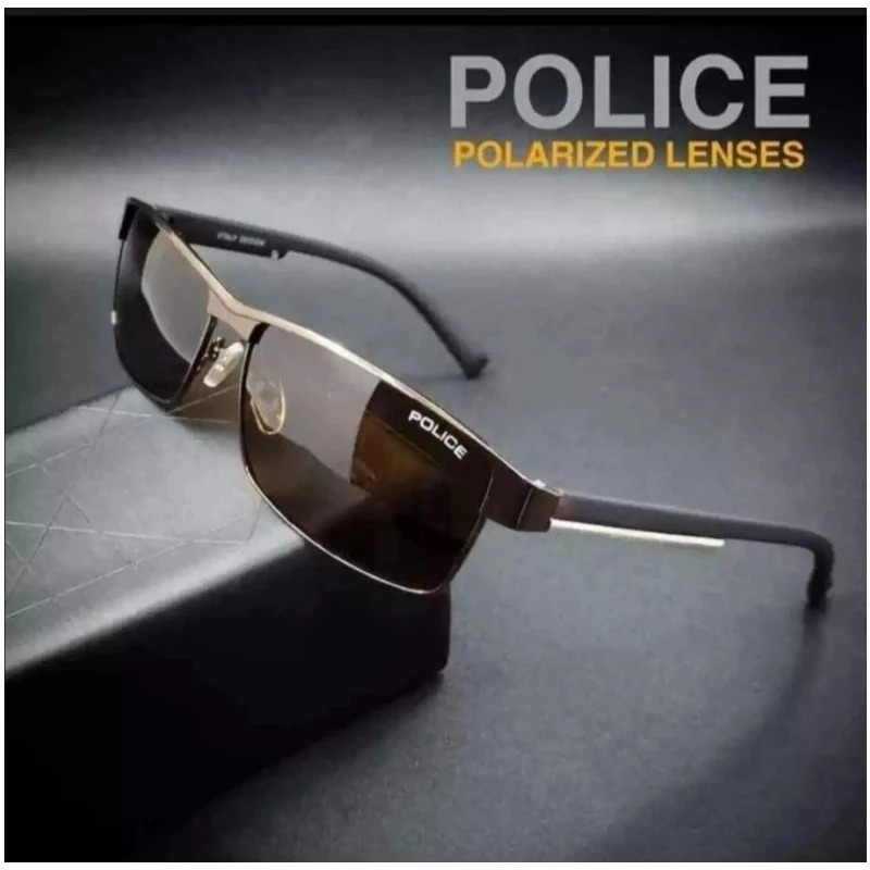 Kacamata Polis Hitam Polarized Premium quality p24  anti UV Polarized Original Police