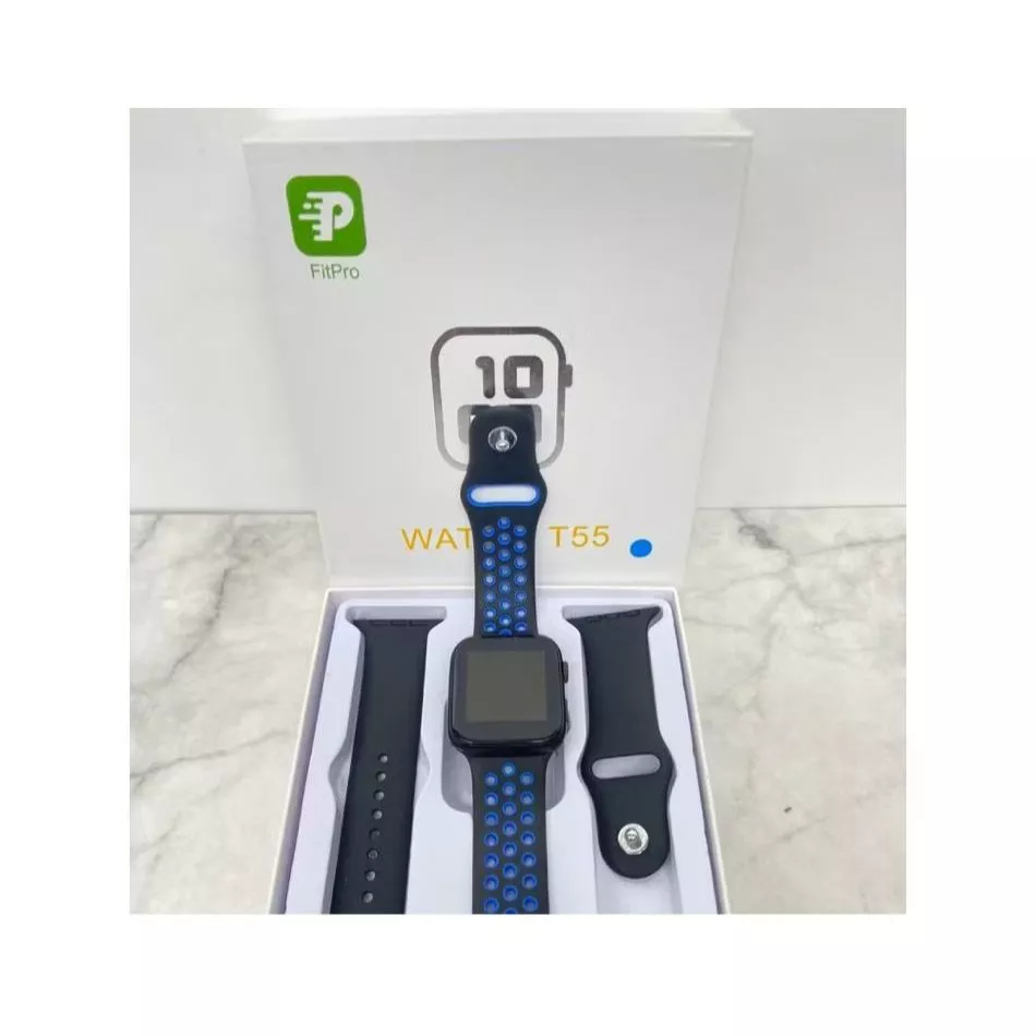 SMARTWATCH T55 Free tali Canvas Jam Tangan Smartwatch Pria Wanita Original