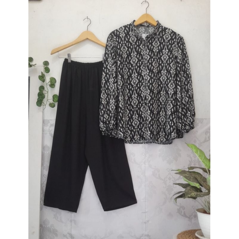 One set rayon viscose twill motif kekinian