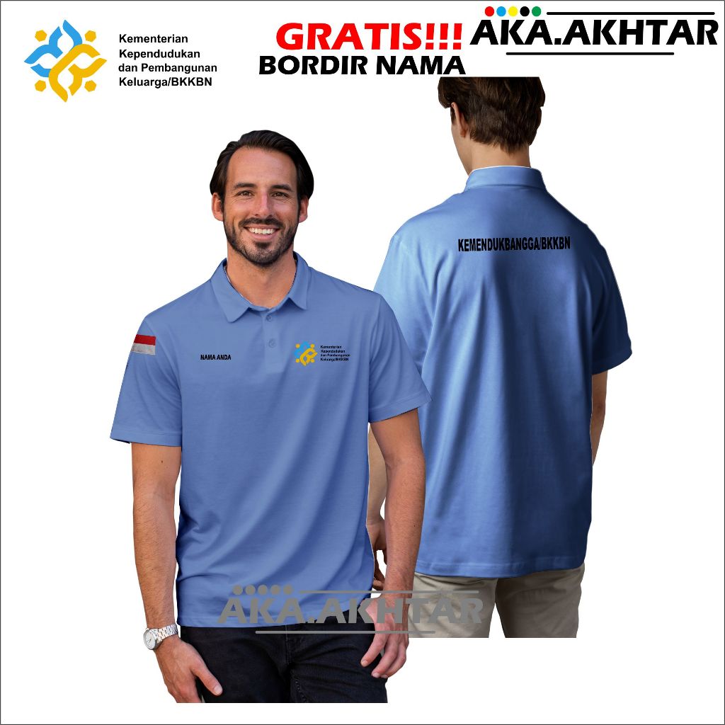 kaos polo bkkbn logo terbaru - kaos kerah kemendukbangga/bkkbn - kaos berkerah kemendukbangga/bkkbn 