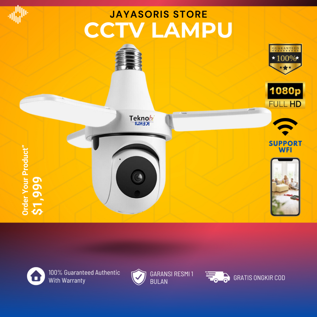 KAMERA KECIL MINI TERSEMBUNYI BOHLAM CAMERA CCTV LAMPU HD PENGINTAI SPY CAMCAMERA PENGINTIP 1080 JS8