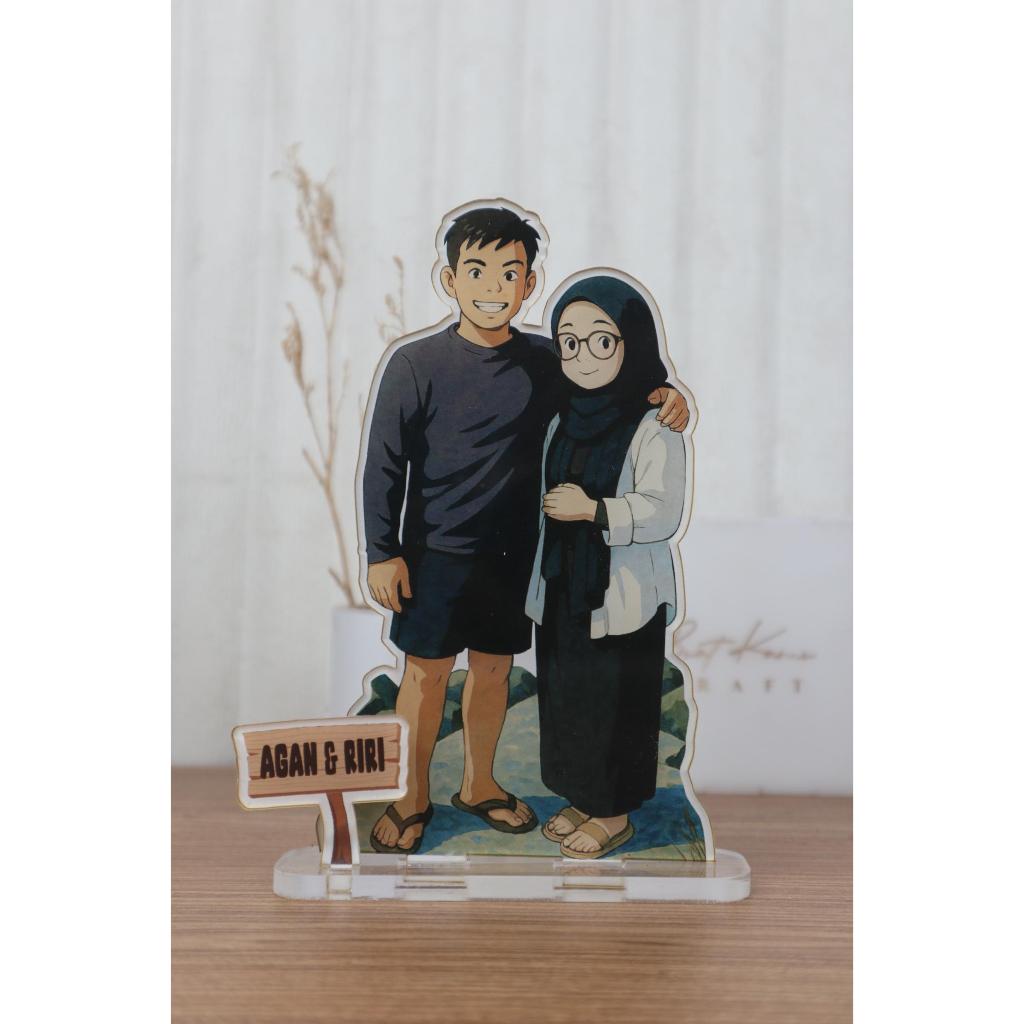 Plakat akrilik custom muka wisuda ultah pernikahan, hiasan dinding aesthetic kamar ruangtamu , kado 