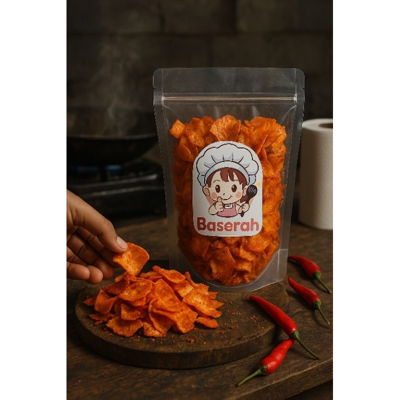 

kripik singkong bumbu pedas pouch