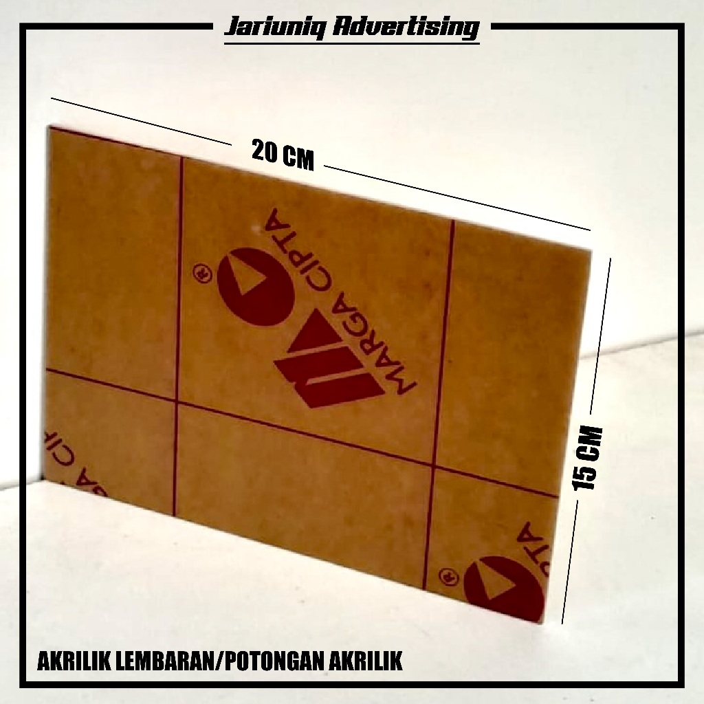 

Akrilik Custom Lembaran Tebal 2mm (20cm x 15cm)