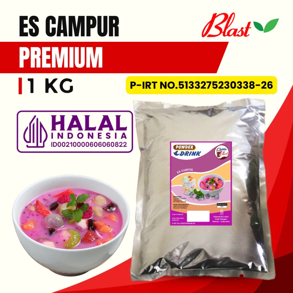 

Blast - Powder Drink Rasa Es Campur Premium 1 Kg / Usaha Minuman Es Buah / Sop Buah