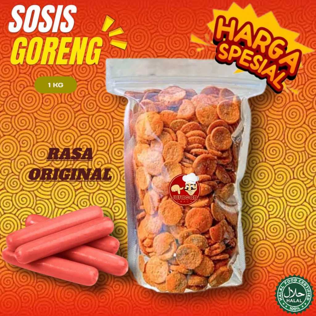 

Sosis Goreng Bumbu Original Gurih / Sosreng 1 Kg Cemilan Food Snack