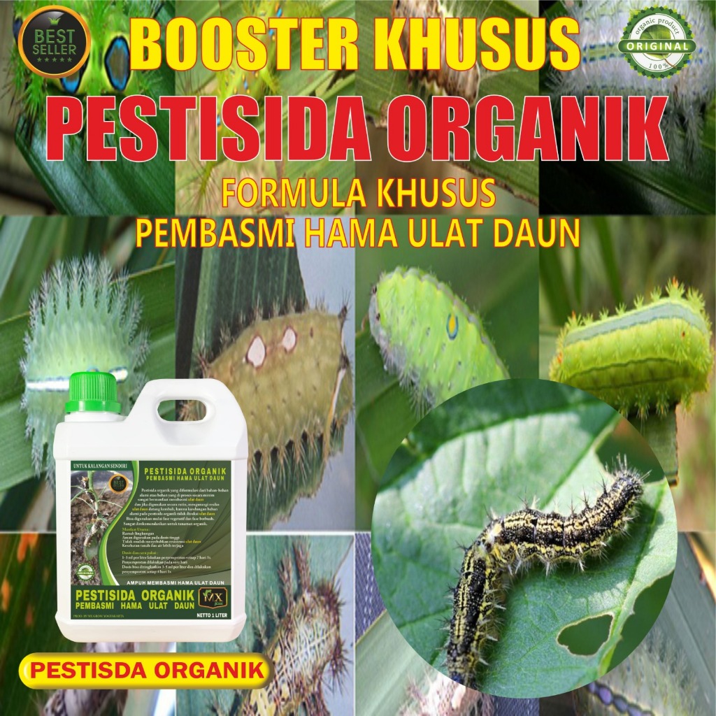 Pestisida Organik Pembasmi HAMA ULAT DAUN 100ml 500ml 1 LITER / Pestisida Nabati Semprot / Pestisida