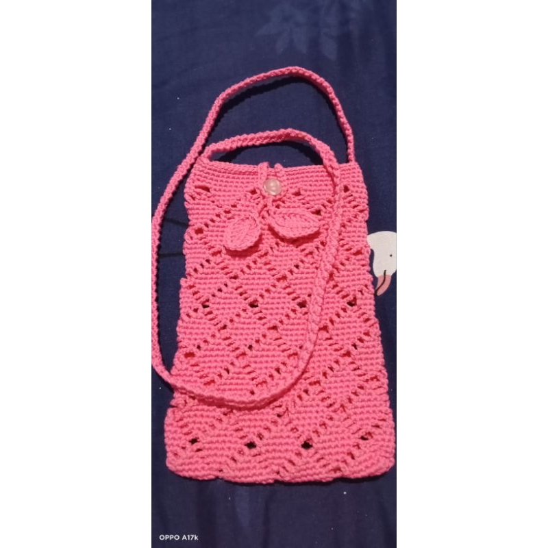 tas hape rajut cantik/tas handphone rajut lucu/tas rajut hp lucu handmade