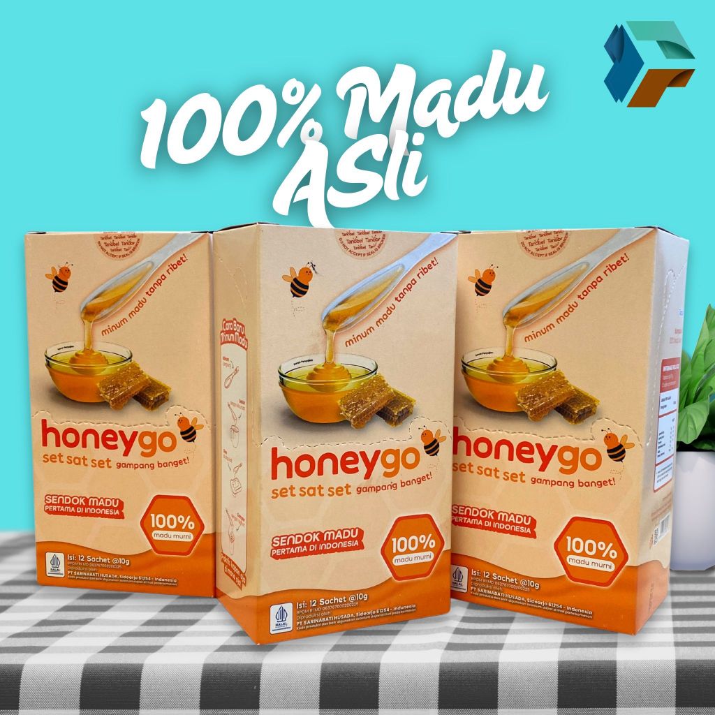 

Paket 2 HoneyGo Madu Sendok 100% Madu Asli, Syrup, Madu Murni