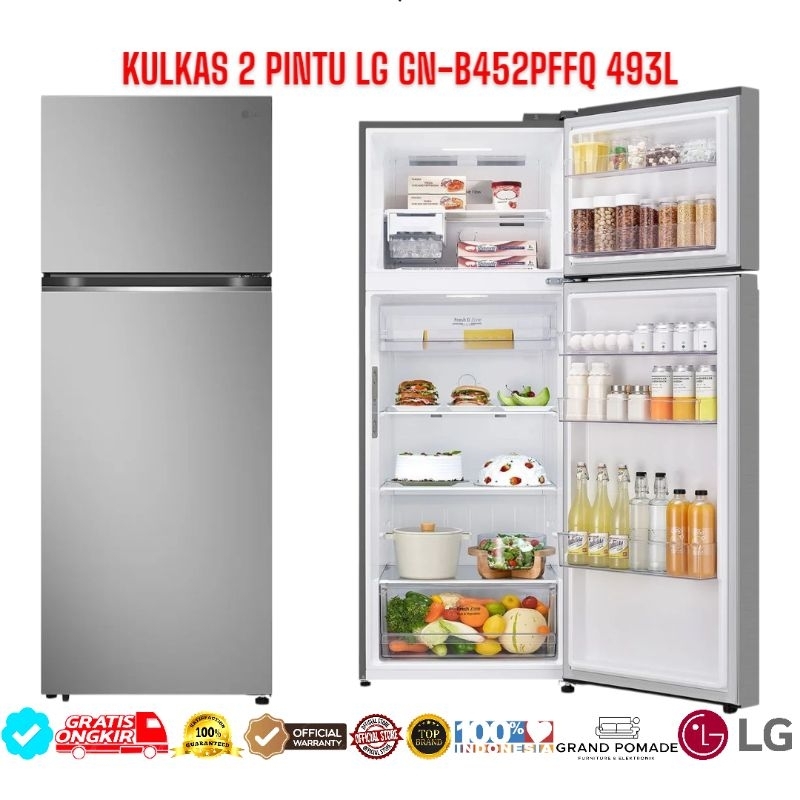 KULKAS 2 PINTU LG GN-B452PFFQ 493L