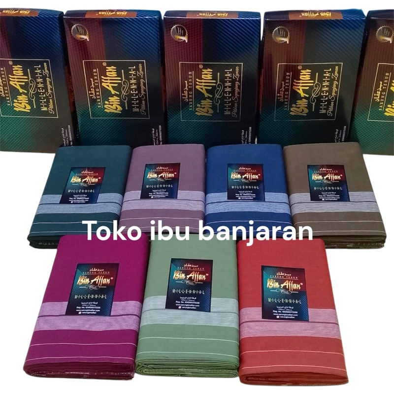 Sarung Bin Affan Motif Polos Warna ( GROSIR / ECER )