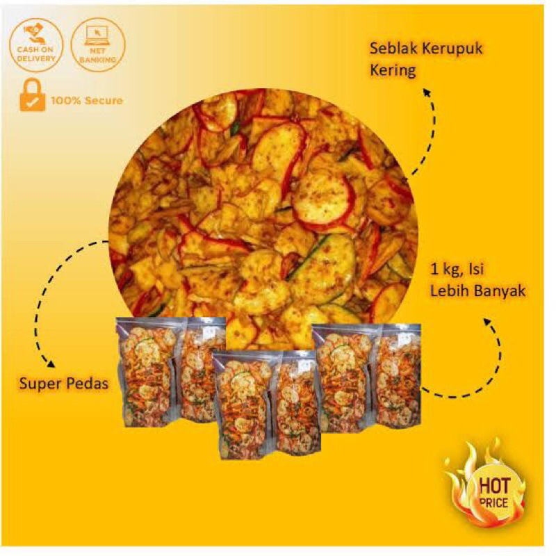 

Kerupuk Seblak Kering 1 KG Pedas