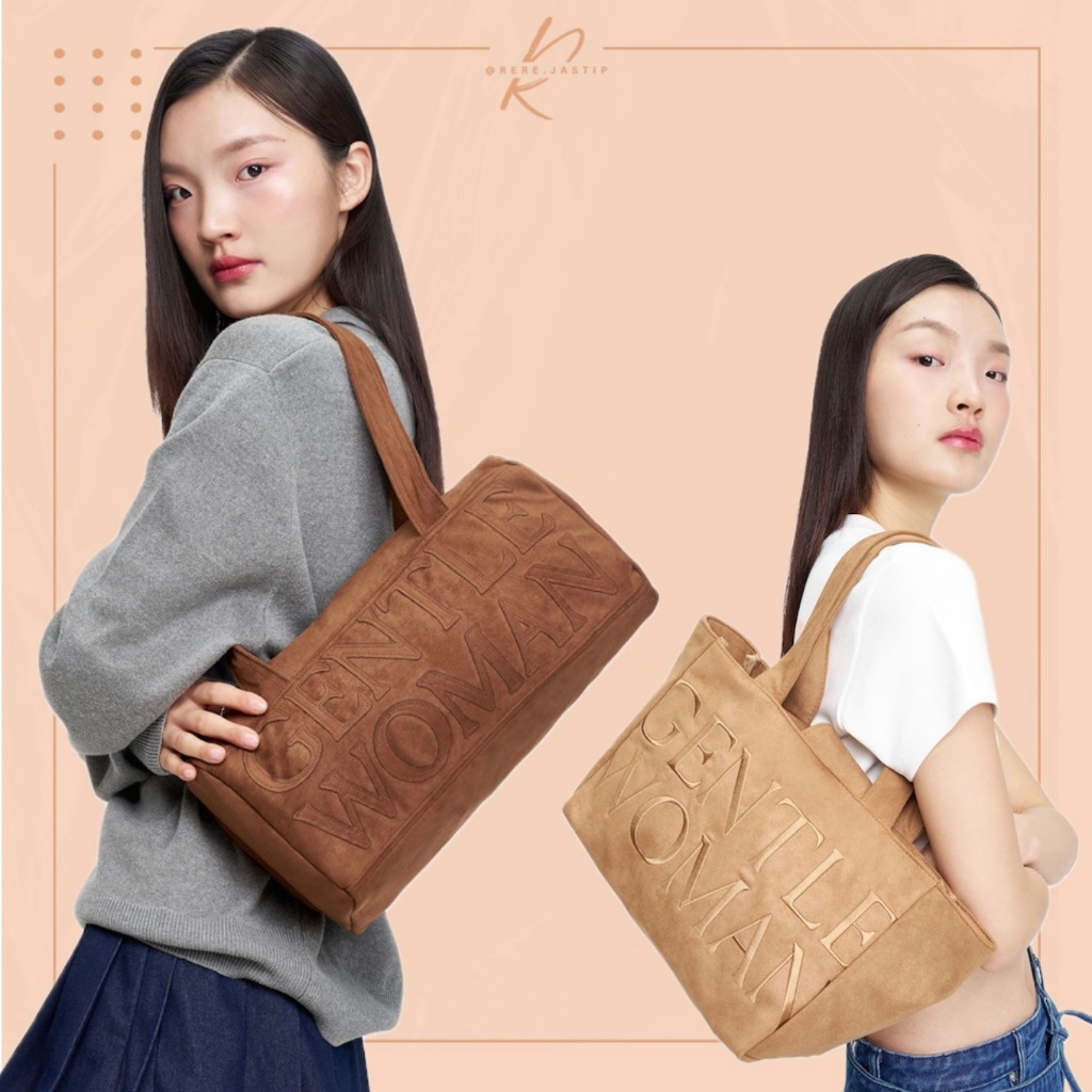[ORI NEW] Gentle Woman Suede Serenade Shoulder Bag / Coffee Time Tote Bag | READY STOCK