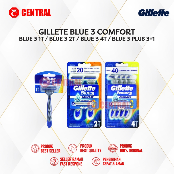 GILLETTE BLUE 3 COMFORT PISAU CUKUR GILLETE