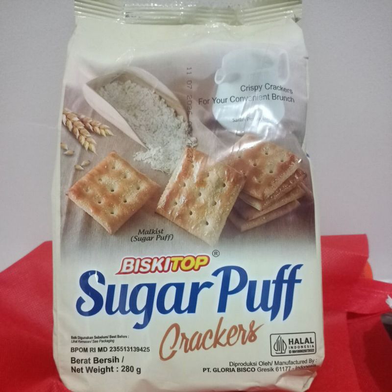 

Biskitop Sugar Puff Crackers 1 Box isi 12pcs