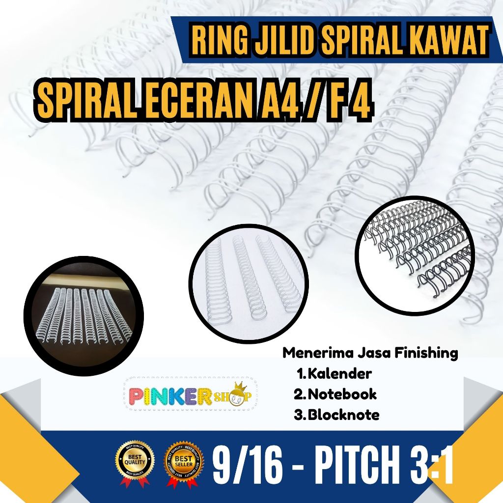 

Ring Kawat Jilid No 9, ECERAN 3:1 - 9/16, Harga untuk Per Pcs. PALINGMURAH