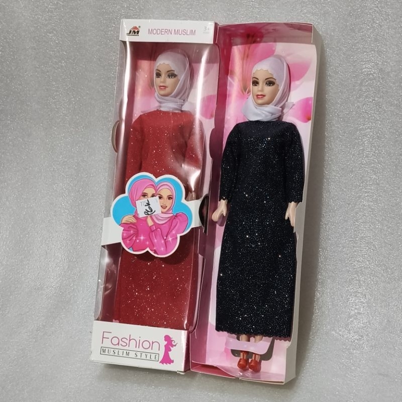 Boneka Wanita Modern Muslim Hijab Mainan Anak Perempuan Kerudung Cantik Terbaru Termurah Terlaris Ka