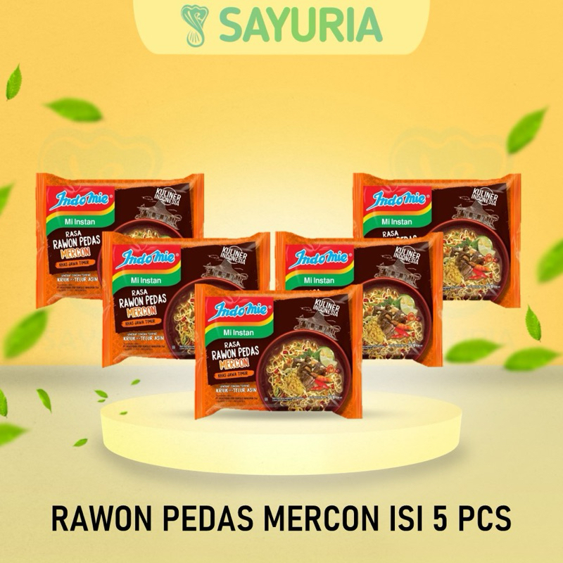 

INDOMIE RAWON PEDAS MERCON ISI 5 PCS