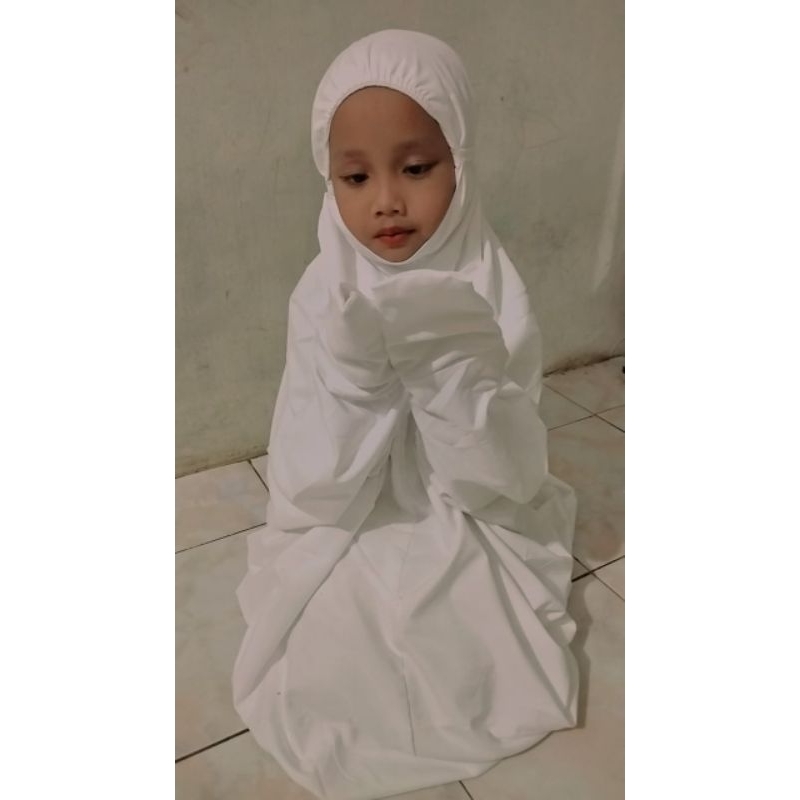 Al-fadilah Mukena Terusan Anak Tk Katun Premium Mukena Terusan Polos