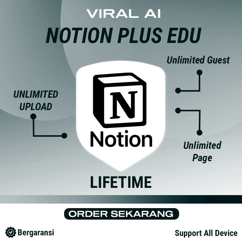 Notion Plus Edu - LIFETIME - Unlimited Upload, Unlimited Pages
