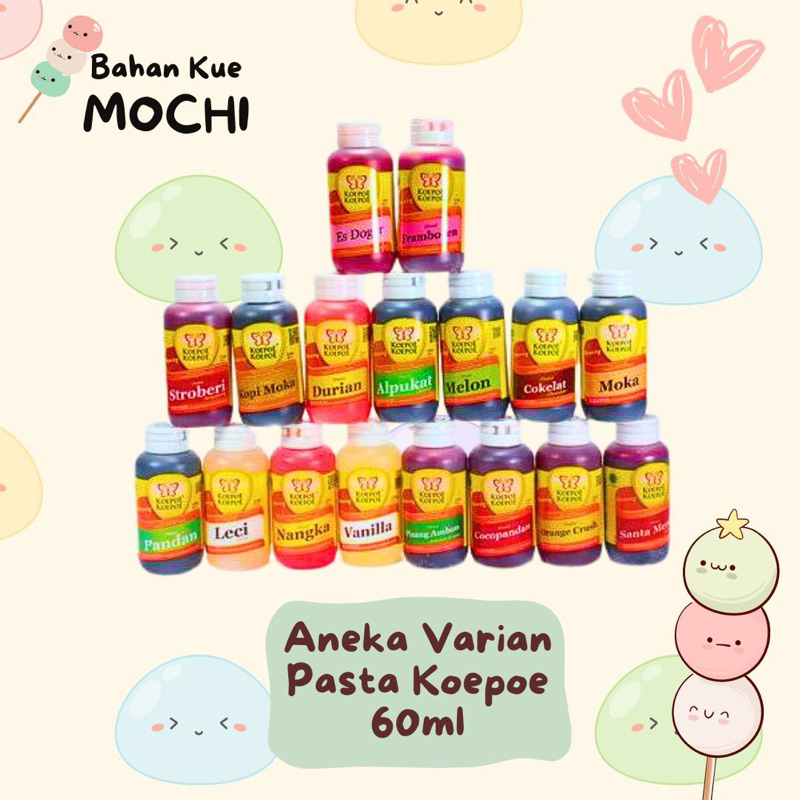

Pasta koepoe koepoe 60ml perasa makanan pandan pisang ambon vanila