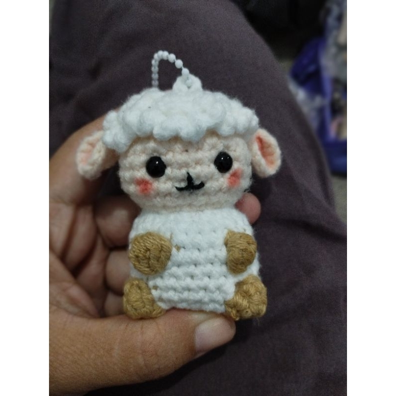 Keychain Sheep/Amigurumi Sheep/Gantungan kunci domba