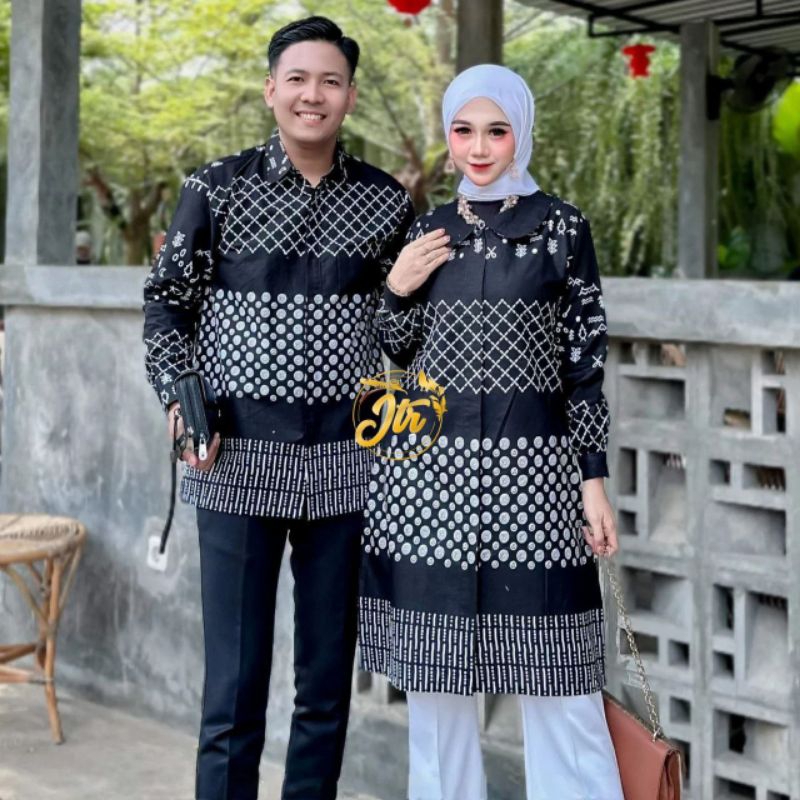Baju Couple Batik Dewasa Pria Wanita Atasan Batik Kerja Couple Seragam Batik Pria Wanita Pakaian Ker