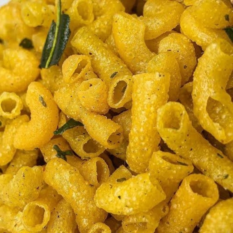 

Makaroni Ori - Cemilan Snack Makanan Ringan Gurih Asin