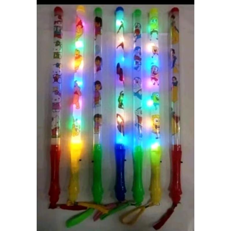 BESTPROMO STIK LAMPU PATROL / MAINAN ANAK TONGKAT LAMPU LED STIK LEBARAN TAKBIRAN KONSER