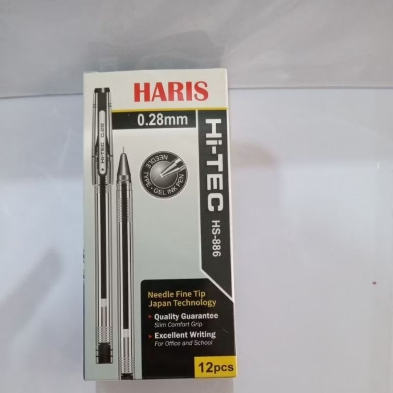 

HARIS pulpen pena HI-TECH 0,28 mm isi 1 lusin / 12 pcs tinta hitam