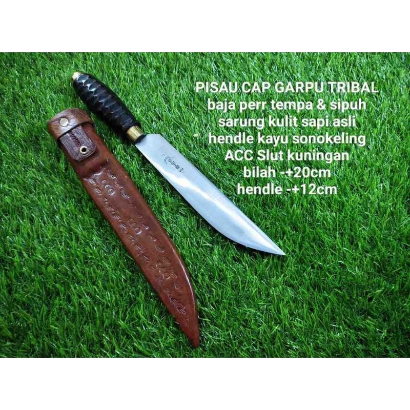 Pisau dapur cap garpu 20cm lokal, pisau herder solingen serbaguna pisau sembelih