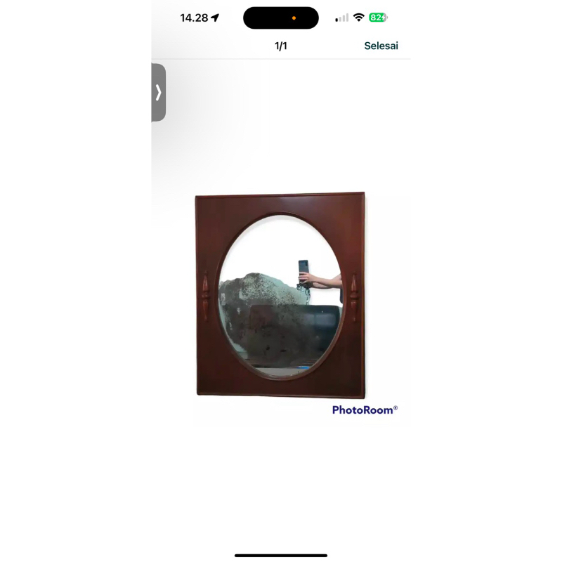 Bingkai kaca kayu jati minimalis, kaca decor, kaca vintage, minus di deskripsi