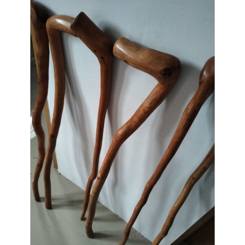 Herjunot Sport Tongkat Jalan Kayu Stigi Laut Asli