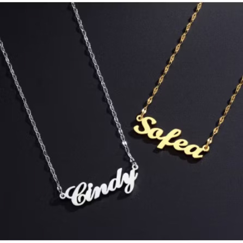 sp_do kalung nama wanita simpel titanium asli bebas request desain murah COD gratis ongkir
