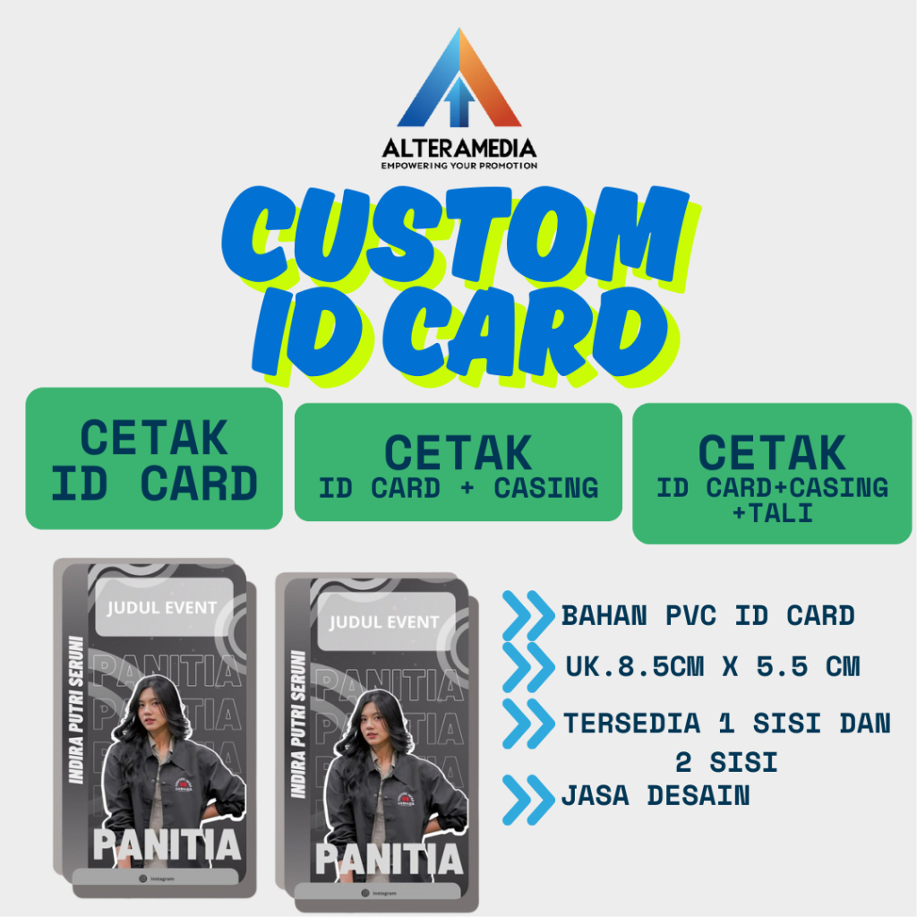 

ID CARD / CETAK ID CARD / CETAK ID CARD PVC MURAH / ID CARD PVC / ID CARD CUSTOM / ID CARD SATUAN / KARTU TANDA PENGENAL||paket id card casing dan tali